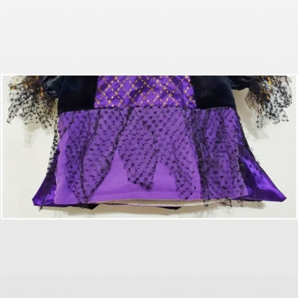 Vintage Kid Baby Toddler Size 24 Months Black & Purple Witch Costume